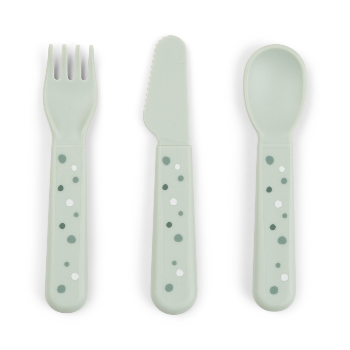 Done by Deer Foodie bestikksett Happy dots Green