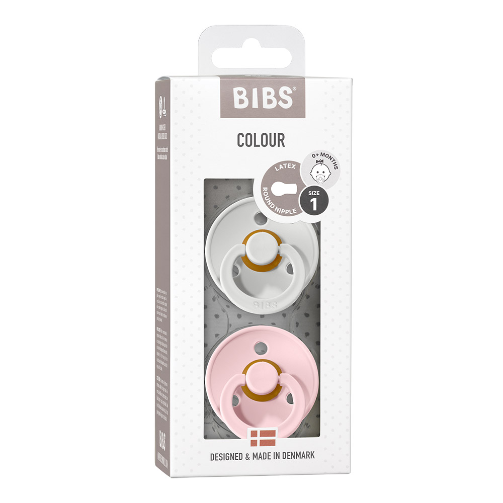 BIBS smokk 2-pk 0-6m Haze/Blossom
