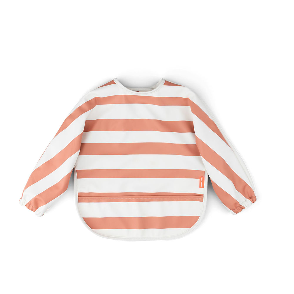 Done by Deer bib med ermer Stripes Papaya