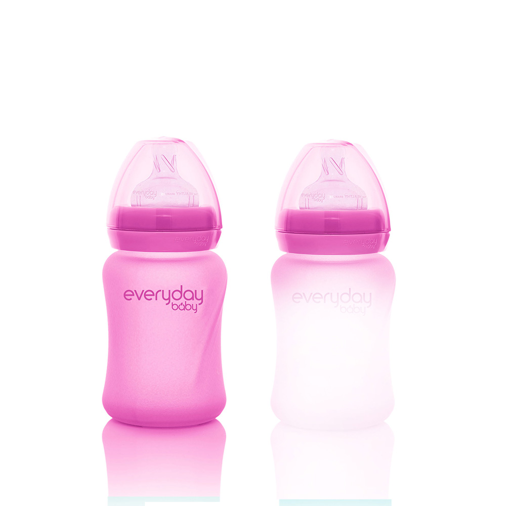 Everyday baby varmefølende tåteflaske - 150ml Cerise rosa