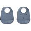 Liewood Tilda smekke silikon 2-p Rabbit blue wave
