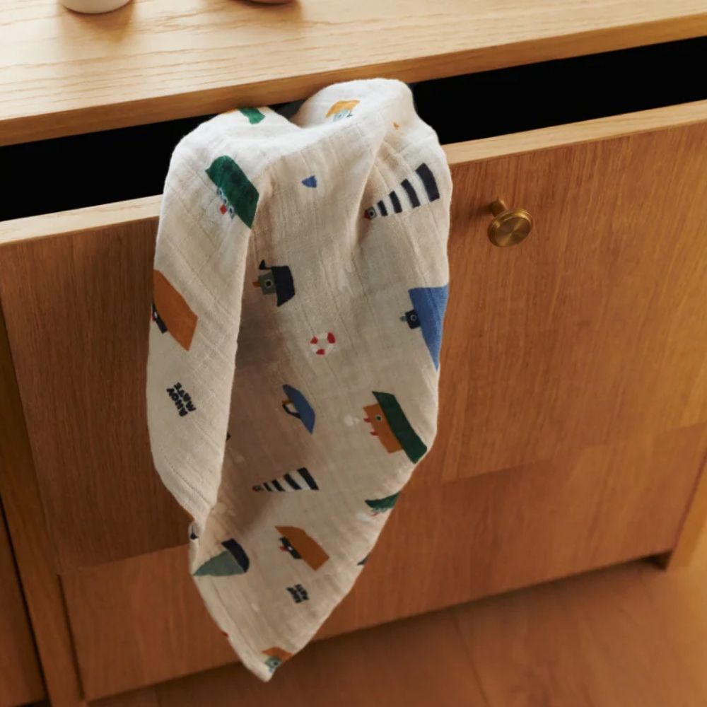 Liewood Lewis muslinklut 2-pakning – Sailing / Dove blue