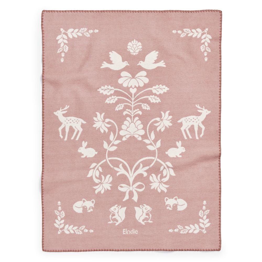 Elodie Details Jacquardpledd Mullberry Pink
