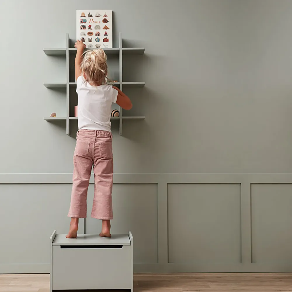 Kids Concept Vegghylle 3 nivåer lysegrønn STAR