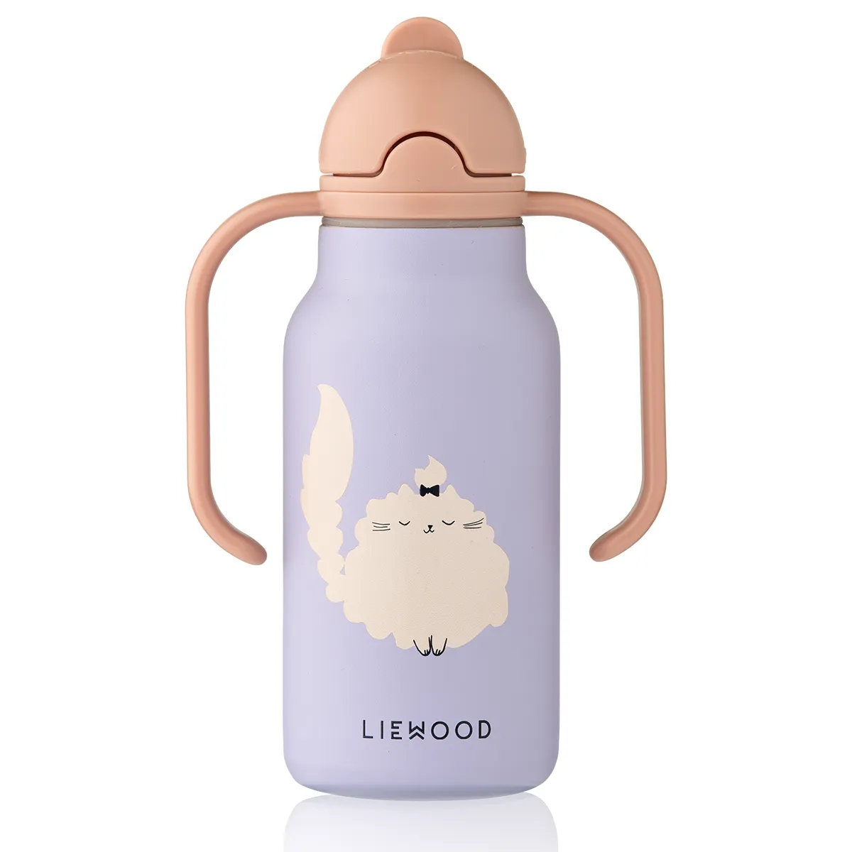 Liewood Kimmie vannflaske 250 ml Cat / Warm lilac