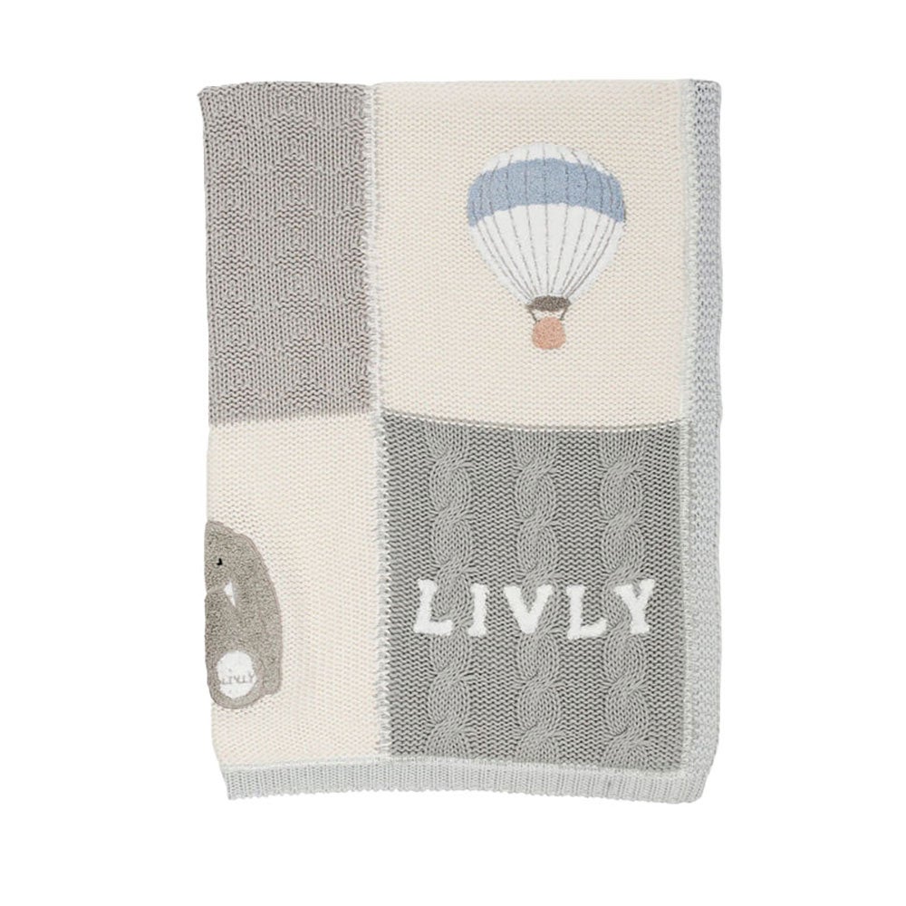 Livly Playroom Strikket Teppe Blå