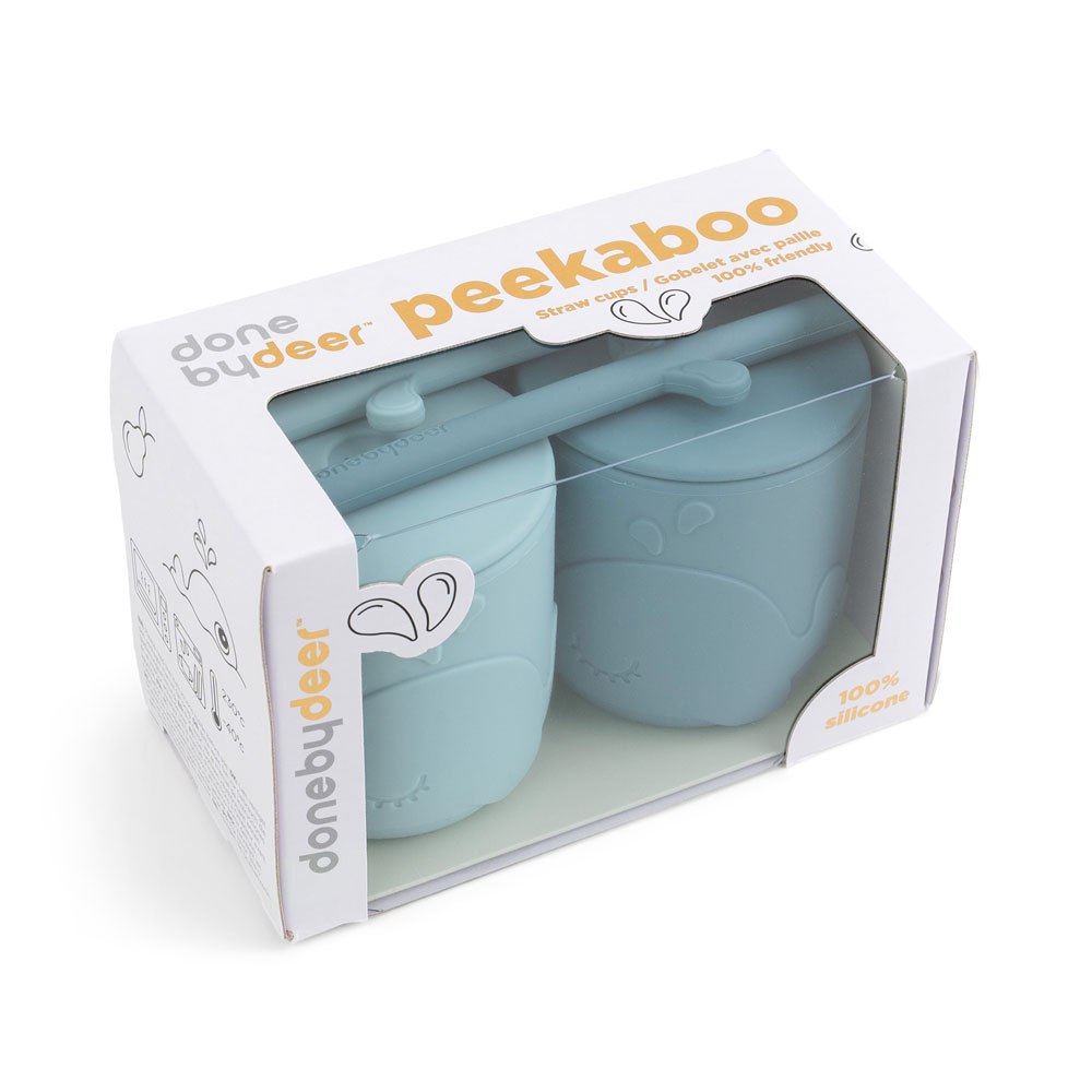 Done by Deer Peekaboo halmkrus 2-pack Wally Blue
