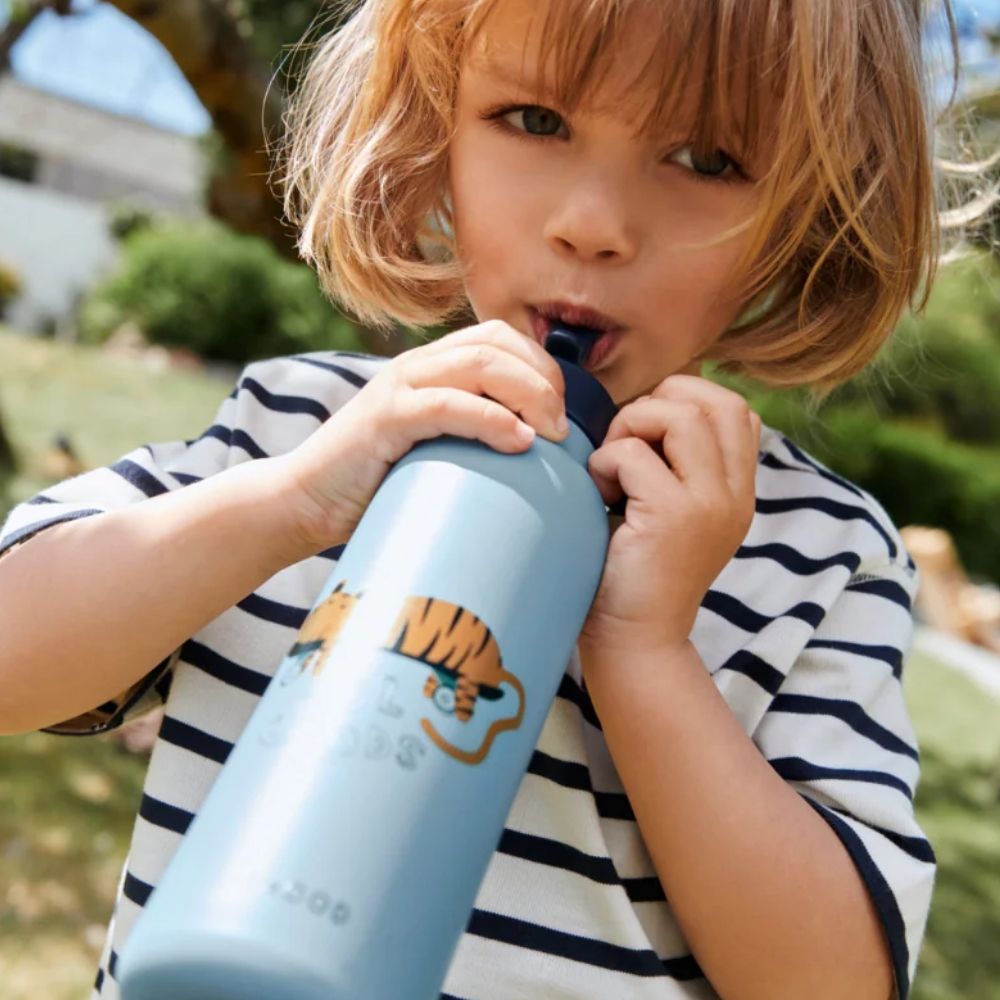 Liewood Falk vannflaske 500 ml – Tiger / Beach Blue