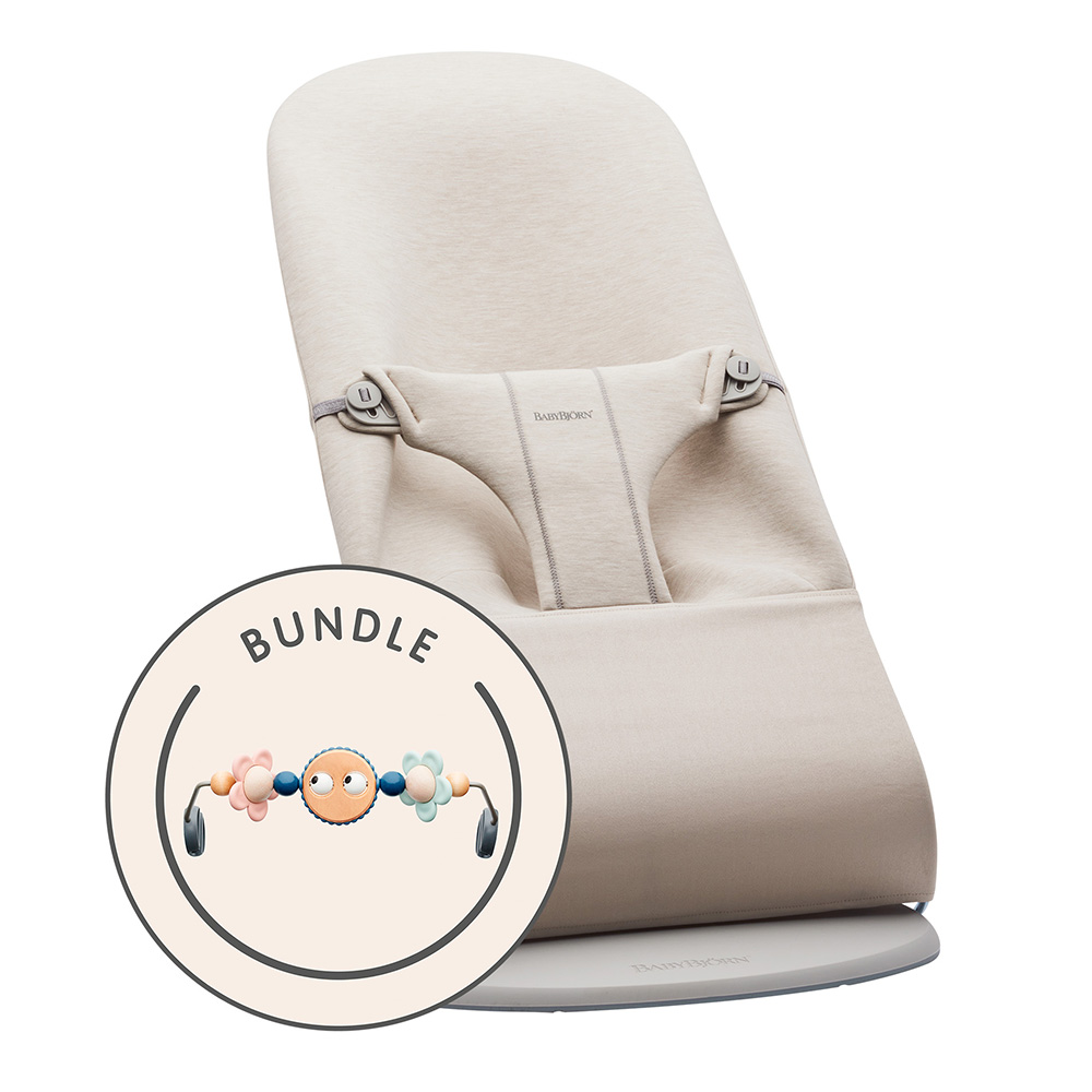 Babybjörn babysitter Lys Beige, Jersey med lekegrind pastell