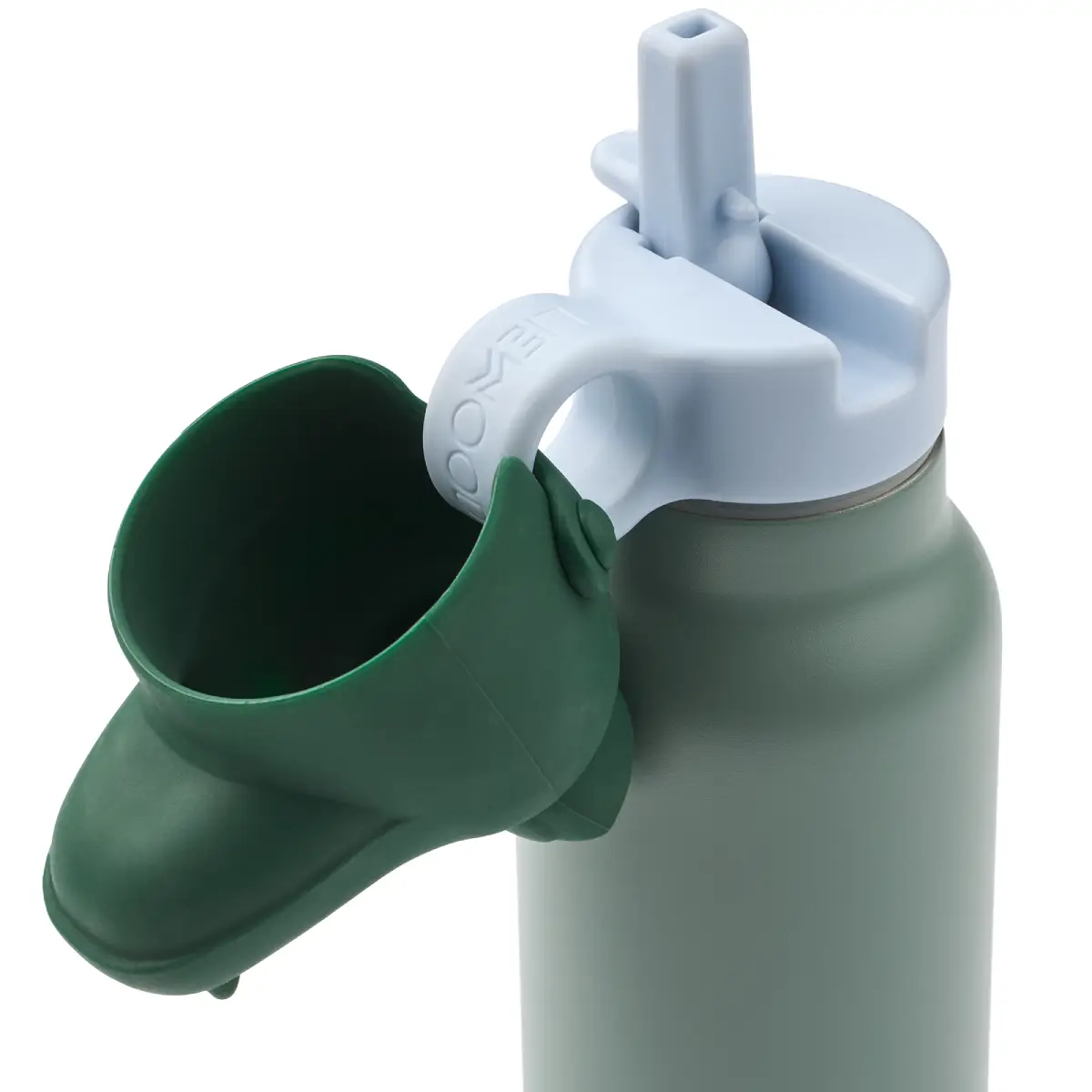 Liewood Falk-vannflaske med krokodille – 350 ml – Peppermint / Garden Green