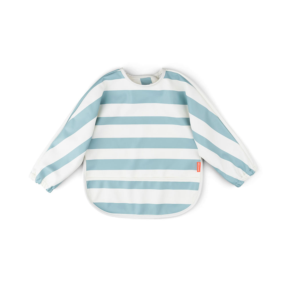 Done by Deer bib med ermer  Stripes Blue