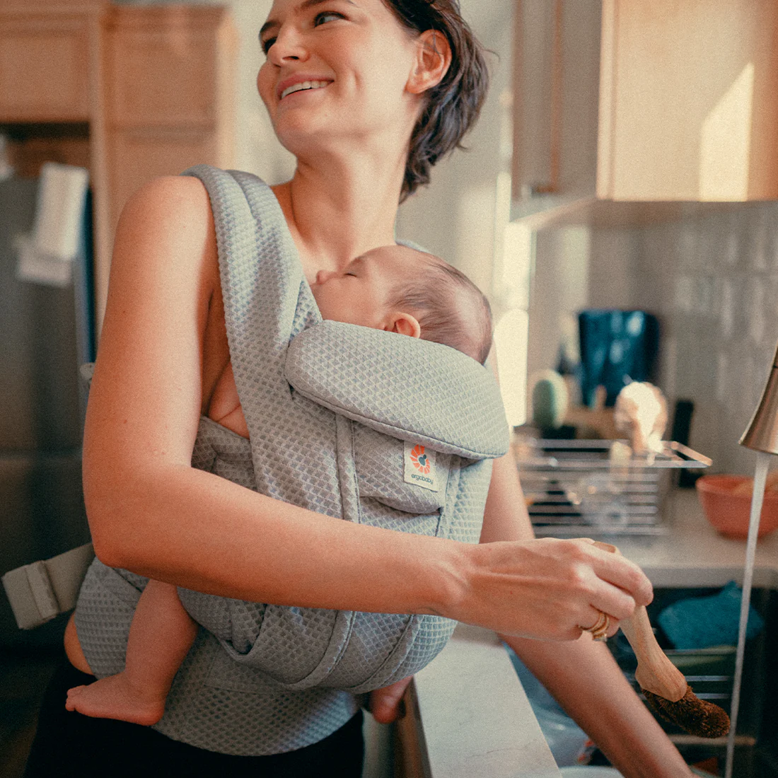 Ergobaby Omni Deluxe Mesh Bæresele - Pearl Grey