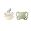 BIBS smokk Couture 2-pk silikon 0-6m Ivory/Sage