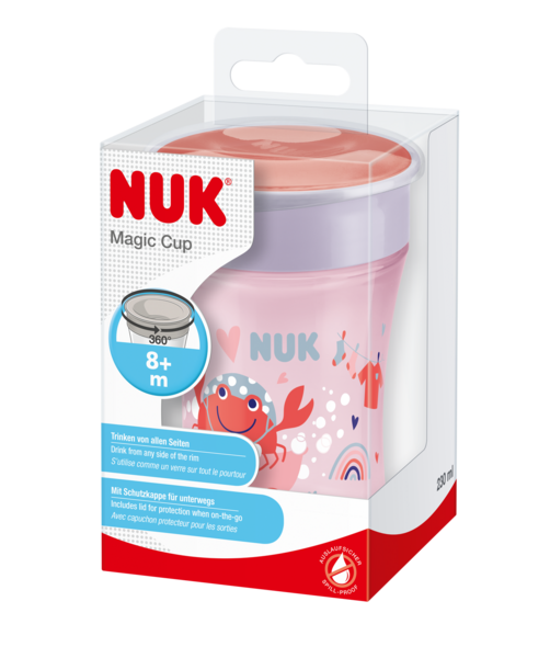 NUK Evolution Magic Mini Mug 230 ml rød