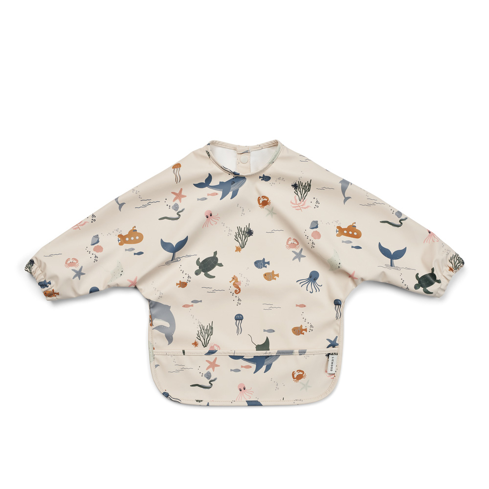 Liewood Merle Printed Cape Bib Sea creature / Sandy