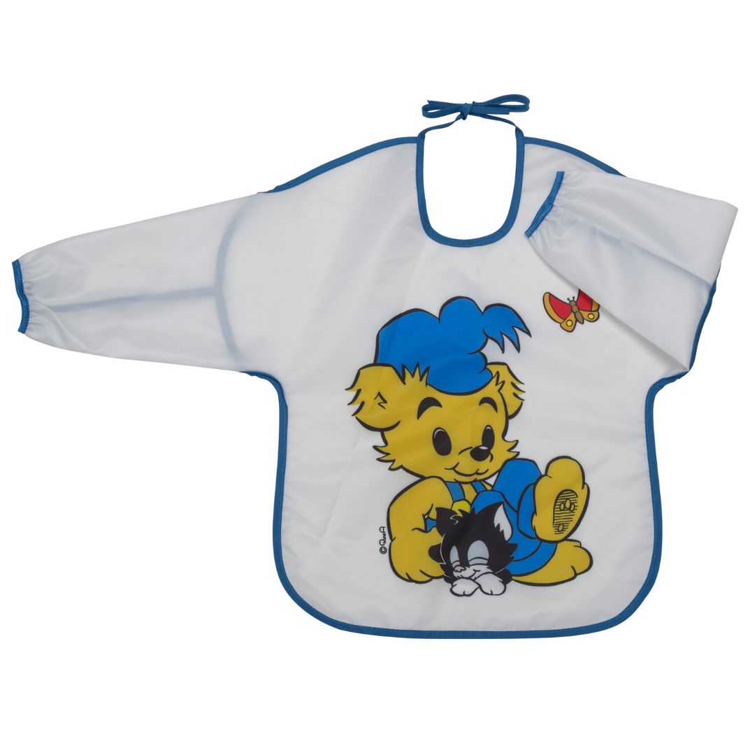 Rätt Start Teddybjørn, smekke med erme/forkle