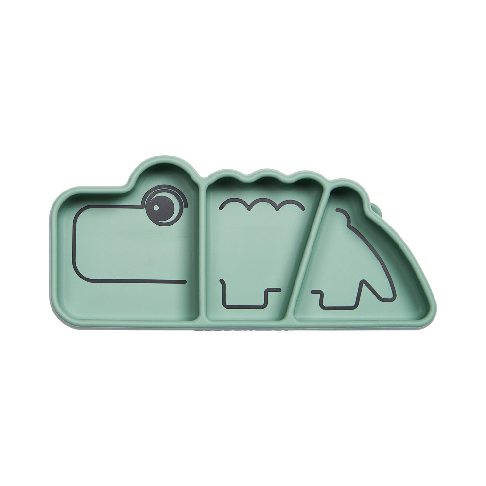 Done by Deer tallrik silikon snacktallerken Croco green