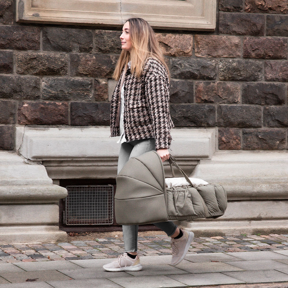 Sebra solskjerm til 3-i-1 Babynest dark olive