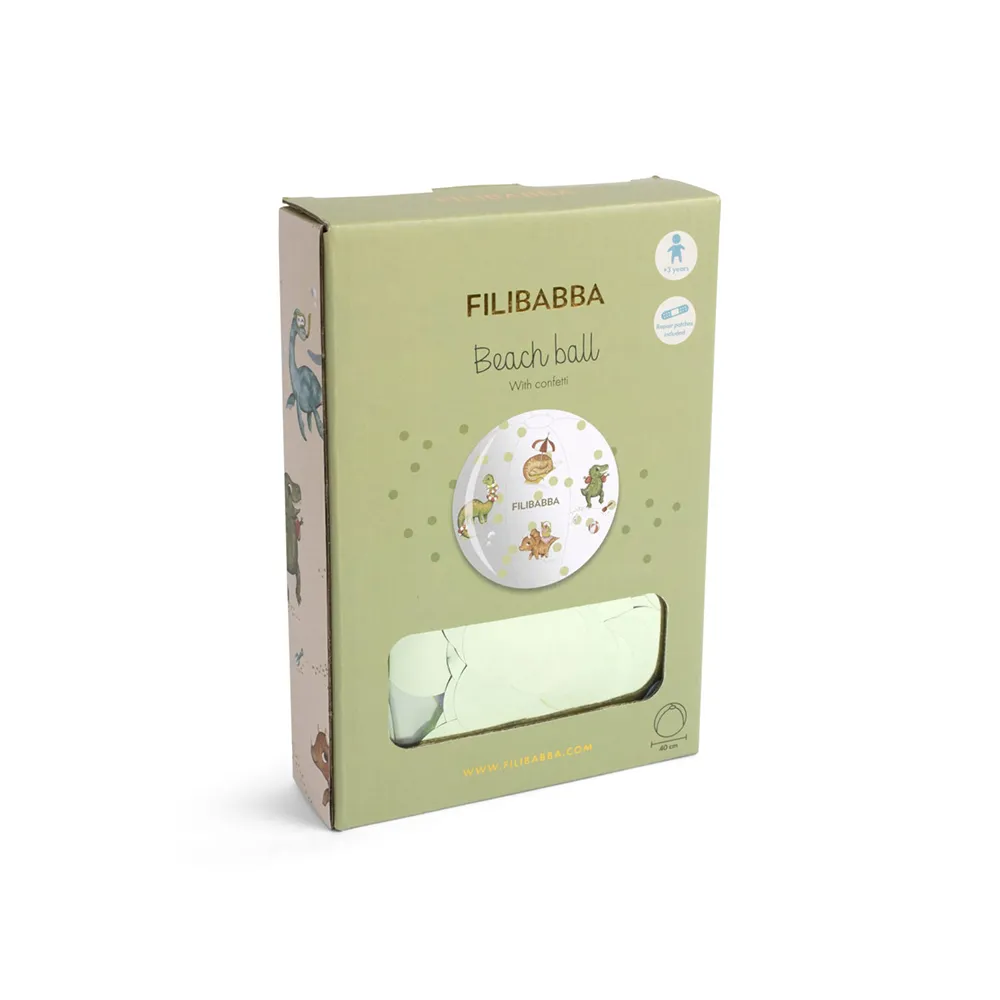 Filibabba Beach ball Alfie - Dino Beach Confetti