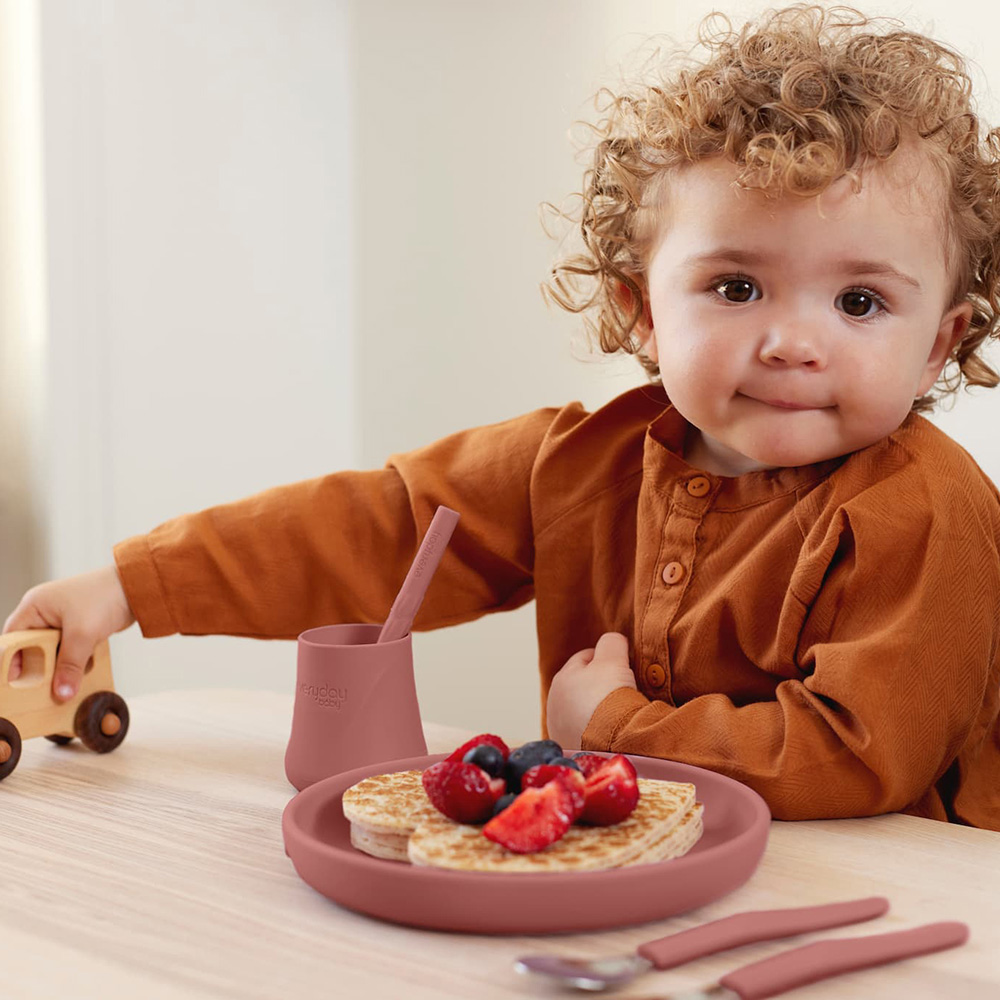 Everyday Baby silikontallerken Nature Red