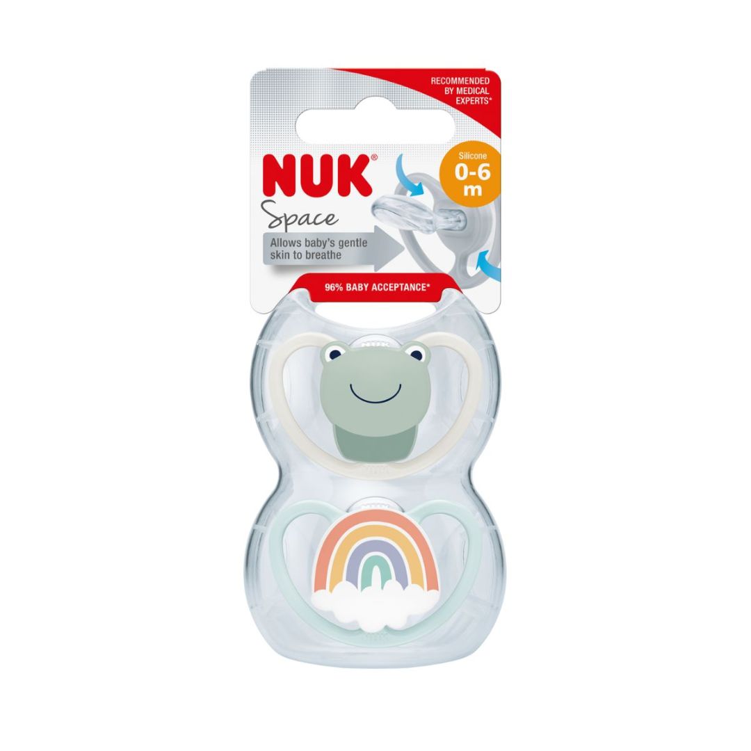 NUK smokk 0-6m Space Frog