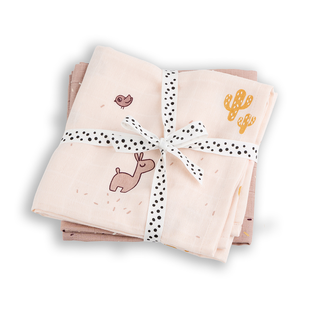 Done by Deer Felt Swaddle 2-pakning GOTS Lalee Powder