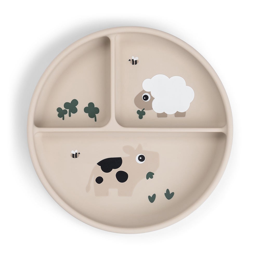 Done by Deer Stick&Stay plate med rom Tiny farm Sand