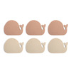 Filibabba Silikon mini badematter 6 stk - Whales - Rose Mix