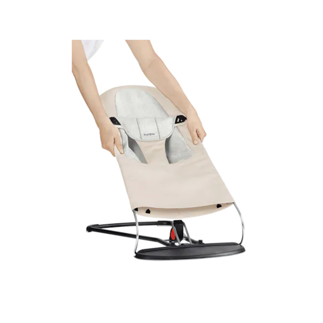 BabyBjörn Stoffsete Balance Soft, Bomull/Jersey, Beige/Grå