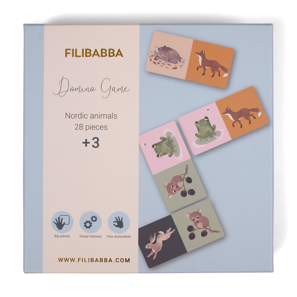 Filibabba Domino-spill - nordiske dyr