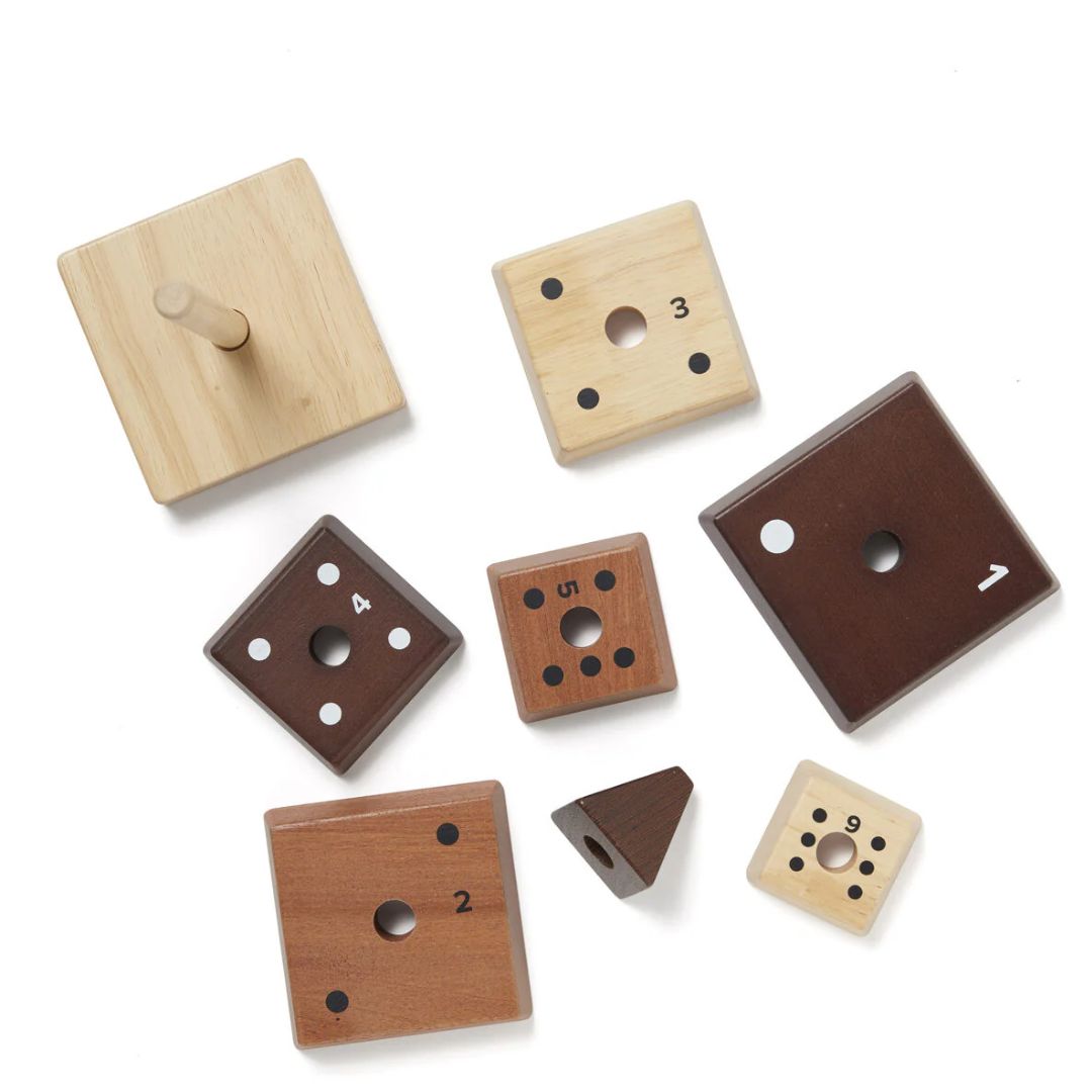 Kids Concept Plocktorn pyramide natur NEO