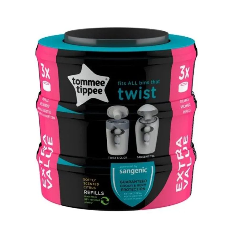 Tommee Tippee refill Sangenic Twist Click Refill 3-pakning