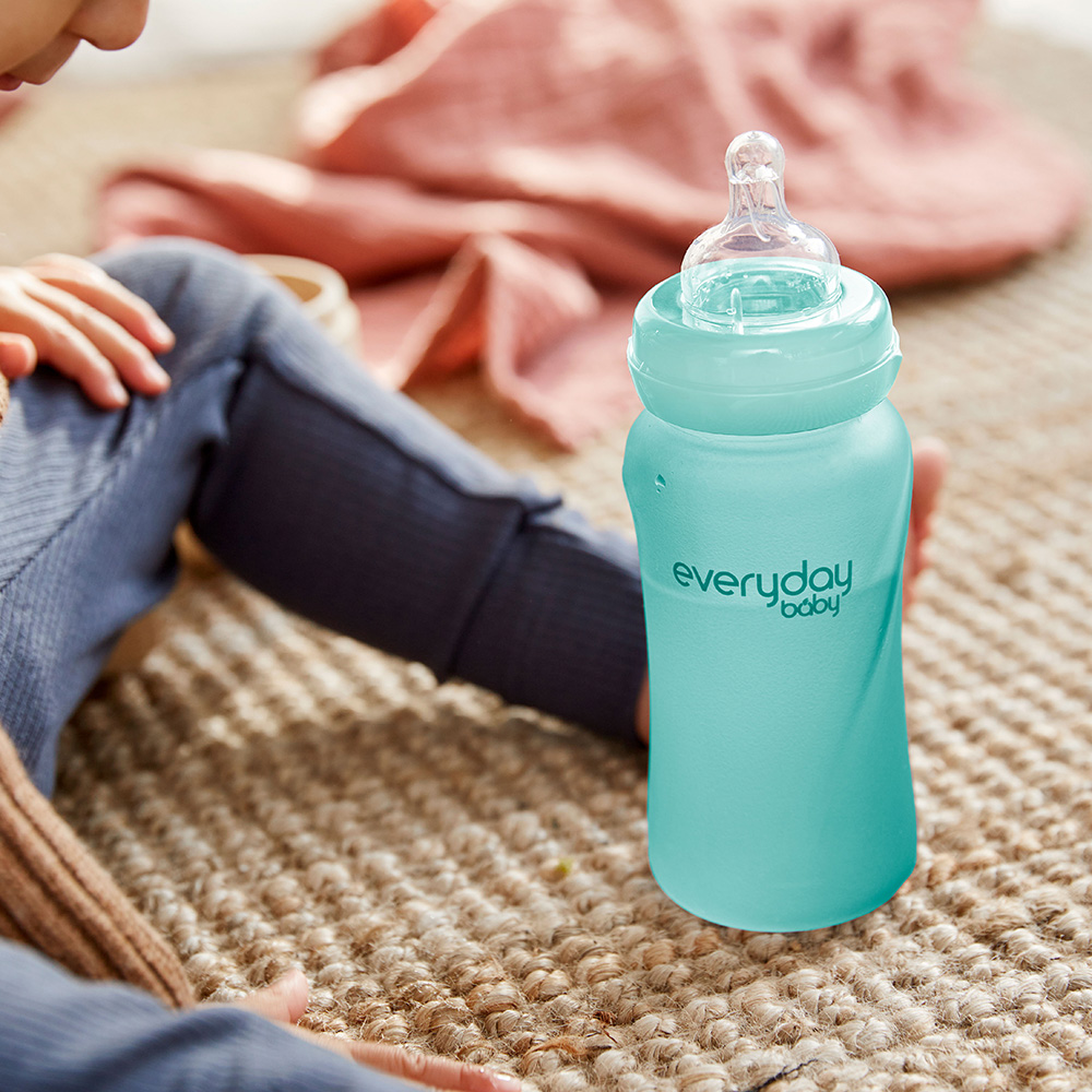  Everyday Baby tåteflaske med varmeføler Healthy + 240 ml - Turquoise