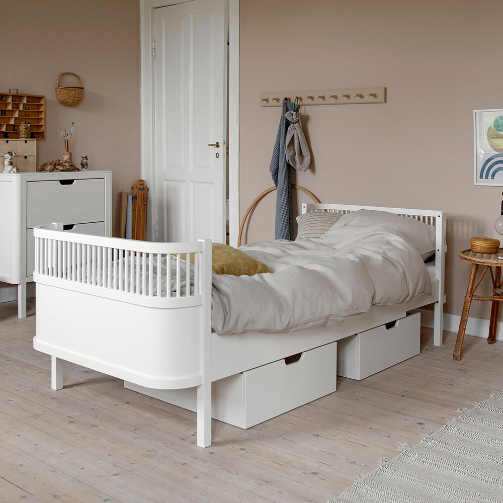 Sebra Junior & Grow barneseng hvit