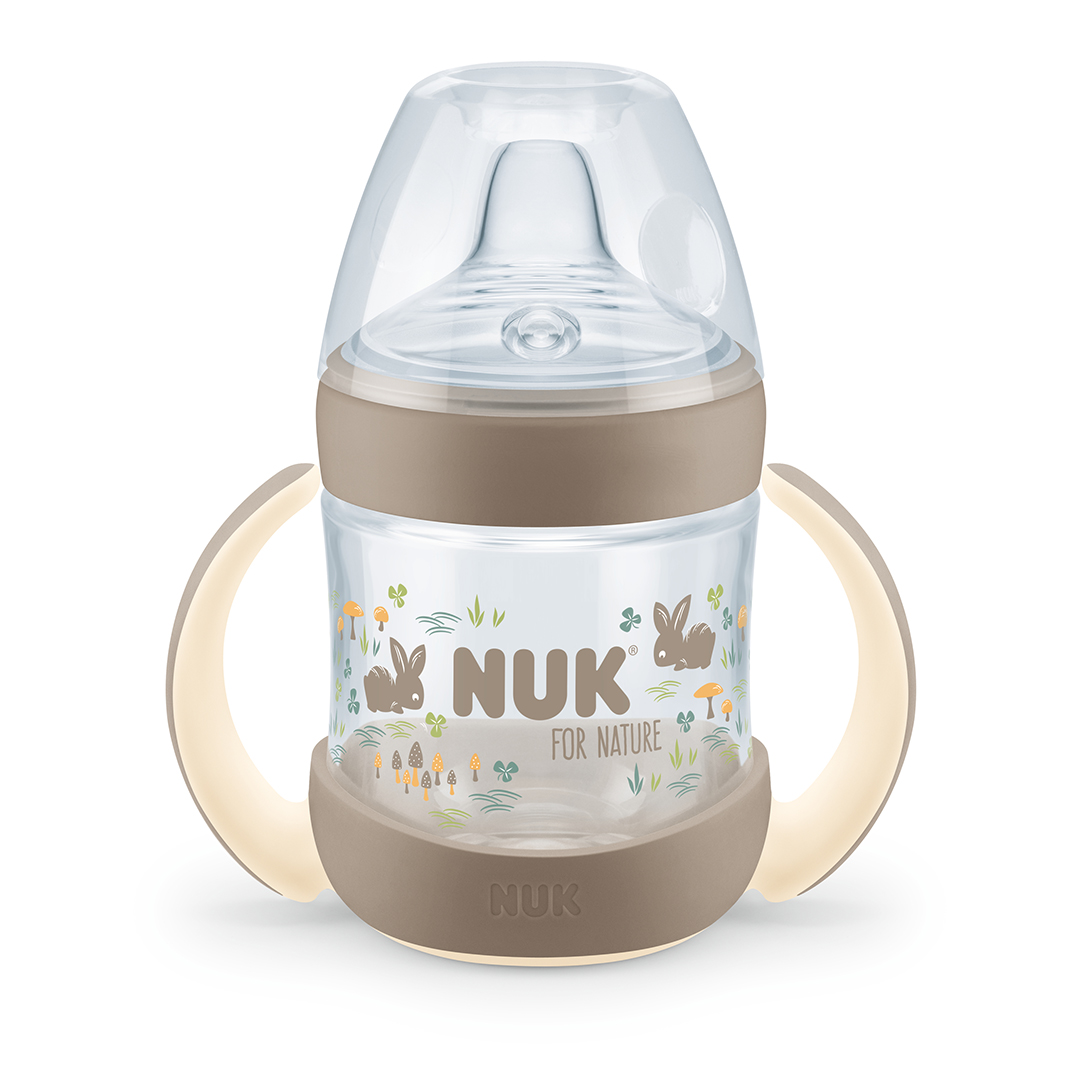 NUK for Nature Learner sølfri drikkekopp Cream 6m