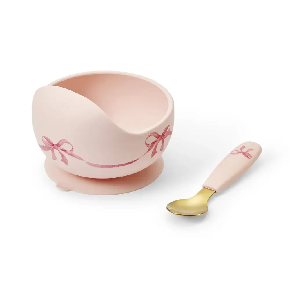 Elodie silikonskålsett Rosy Bow