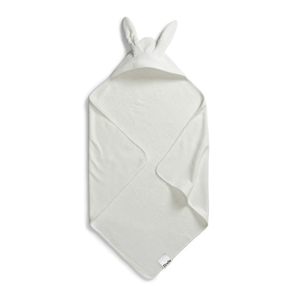 Elodie Hooded Towel Vanilla White Bunny