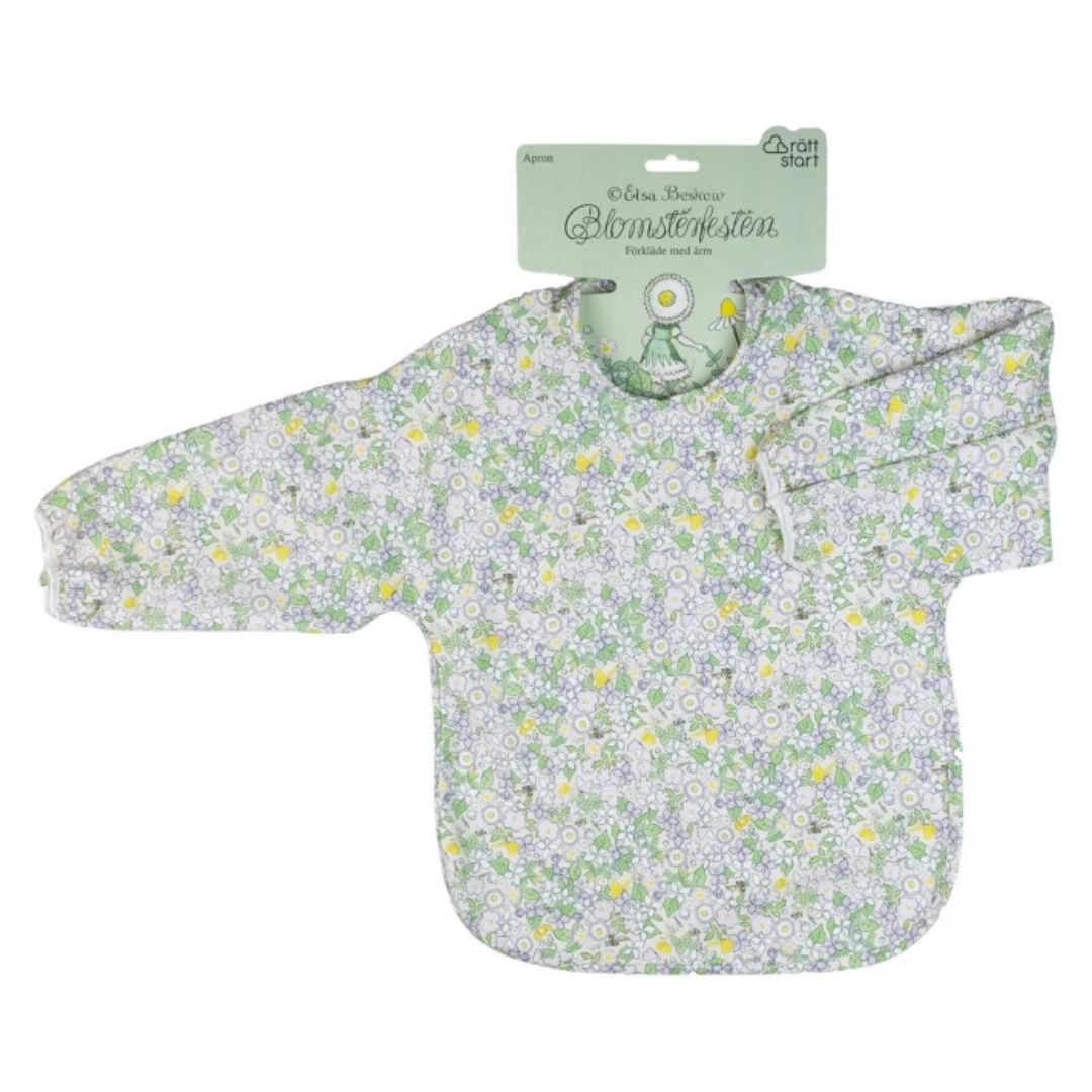 Rätt Start Beskow Flower Festival Bib med erme/apron