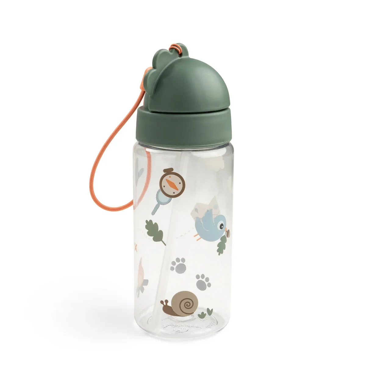 Done by Deer drikkeflaske med sugerør Tiny Trails grønn 350 ml