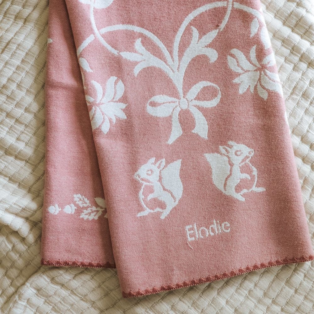 Elodie Details Jacquardpledd Mullberry Pink