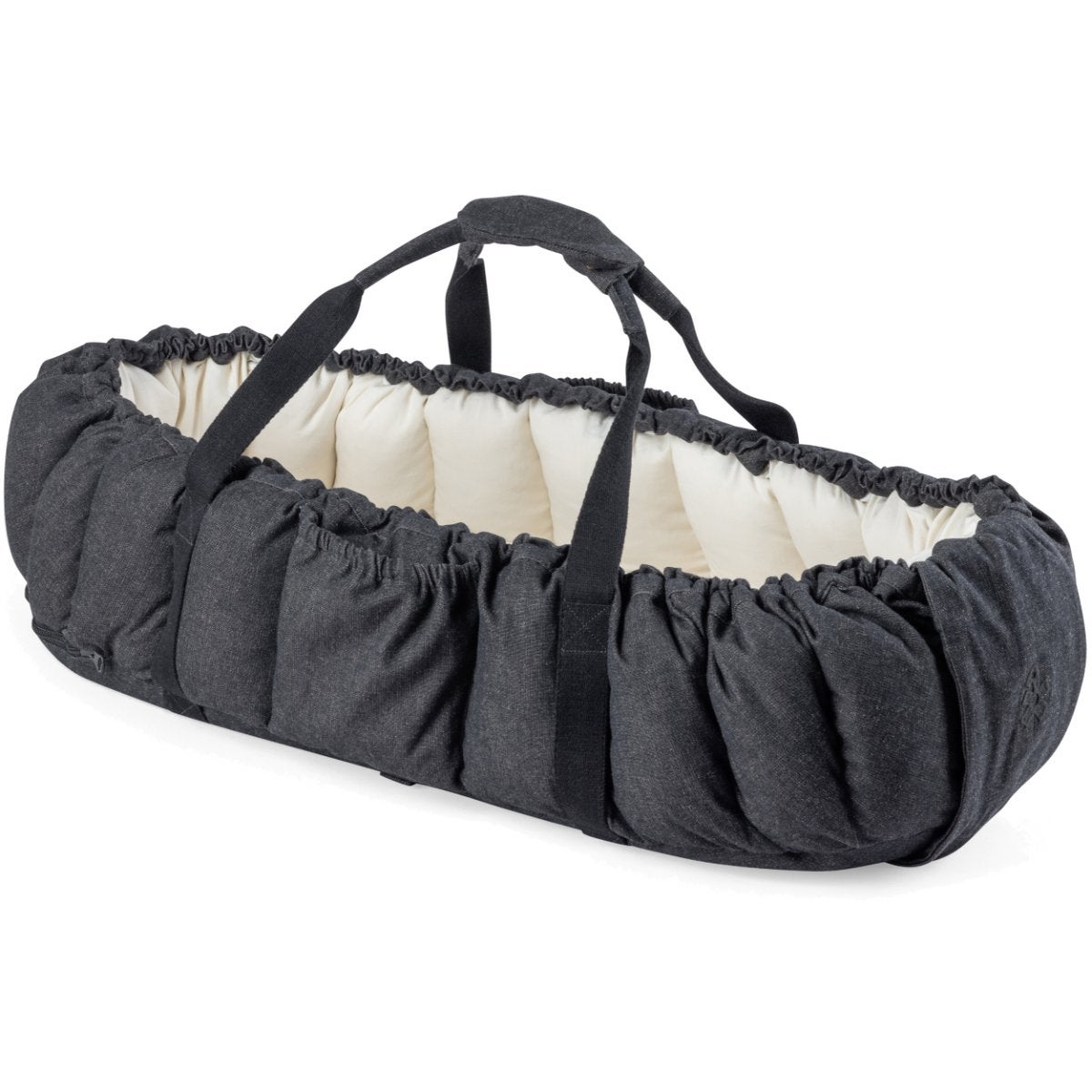 Sebra Babynest 3-i-1 med kalesje dark grey melange