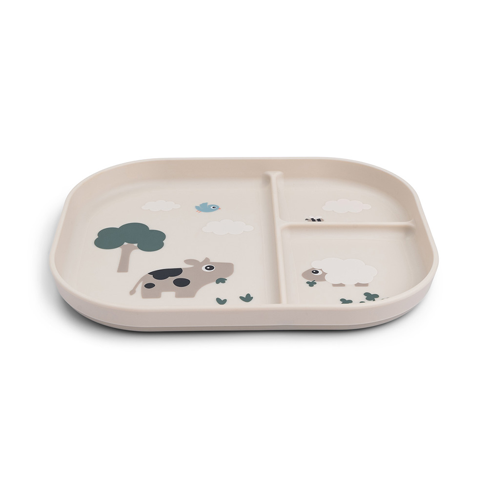 Done by Deer Foodie plate med rom Tiny farm Sand