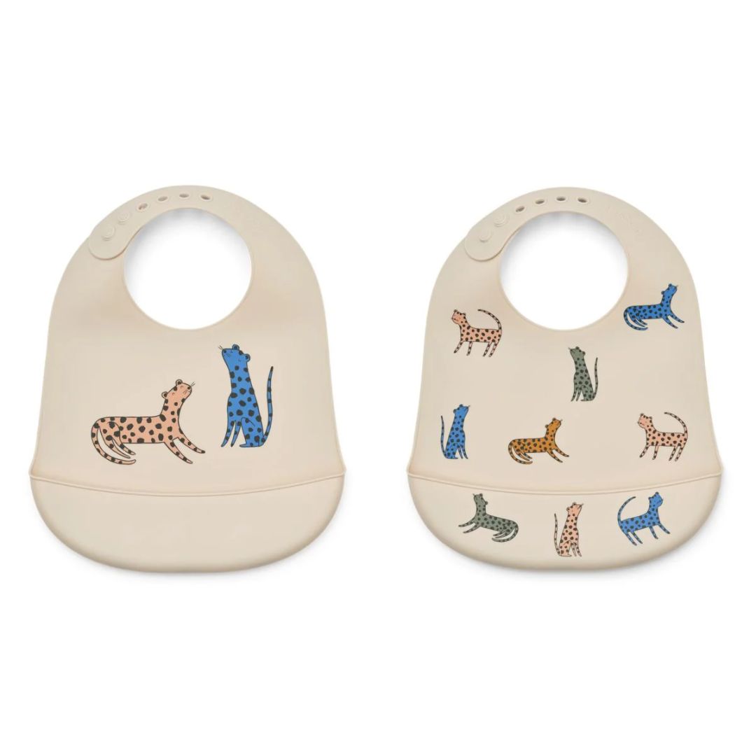 Liewood Tilda silikonsmekke 2-pakning Leopard multi mix
