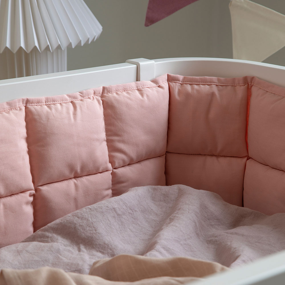Sebra sengerand Baby støtfanger Kapok blossom rosa