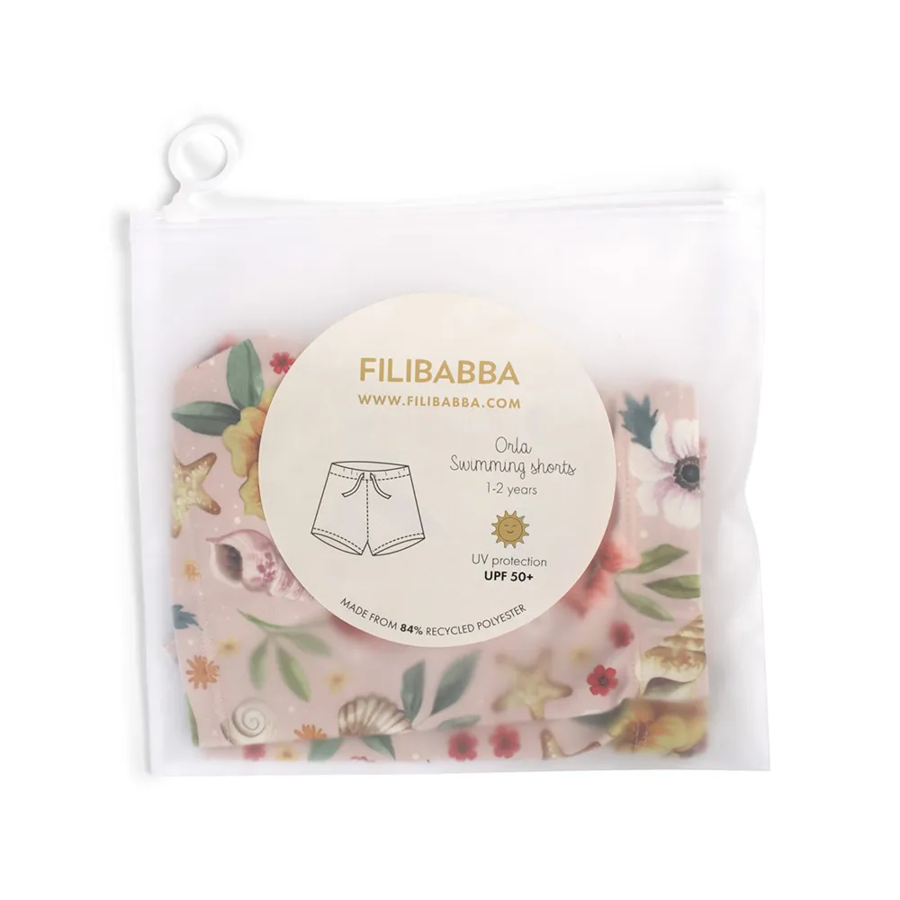 Filibabba Orla Badeshorts 1-2 år - Ocean Blossom