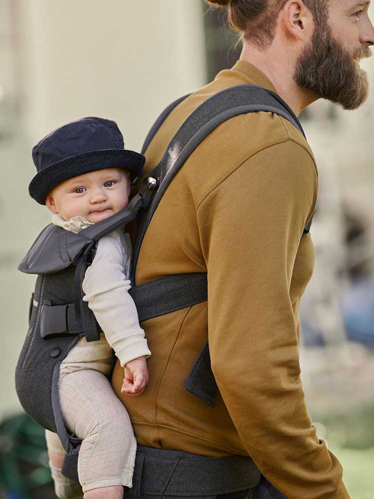 BabyBjörn One bæresele, vevd, denimgrå/mørkegrå