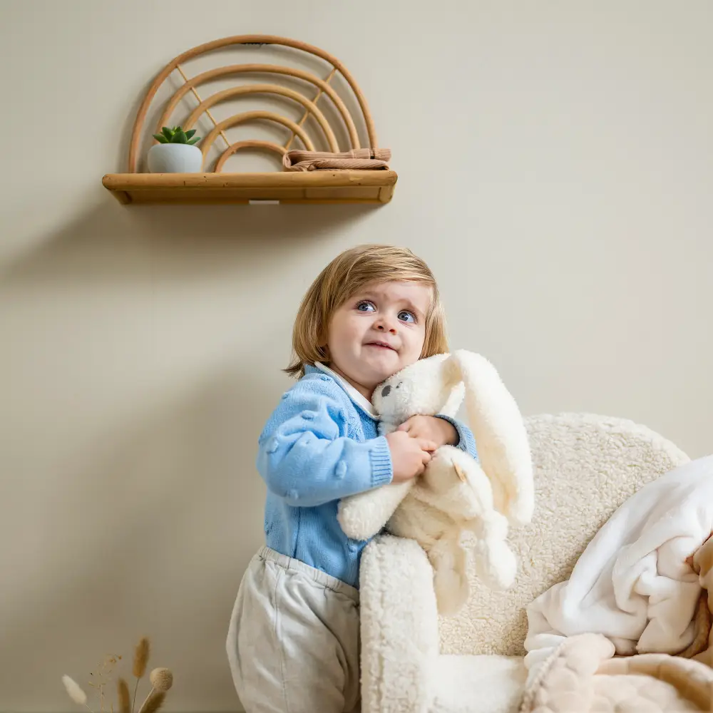 Nattou Lapidou Teddy Kosedyr Kanin Eggehvit