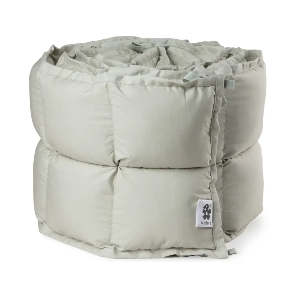 Sebra sengerand Baby støtfanger kapok mist green
