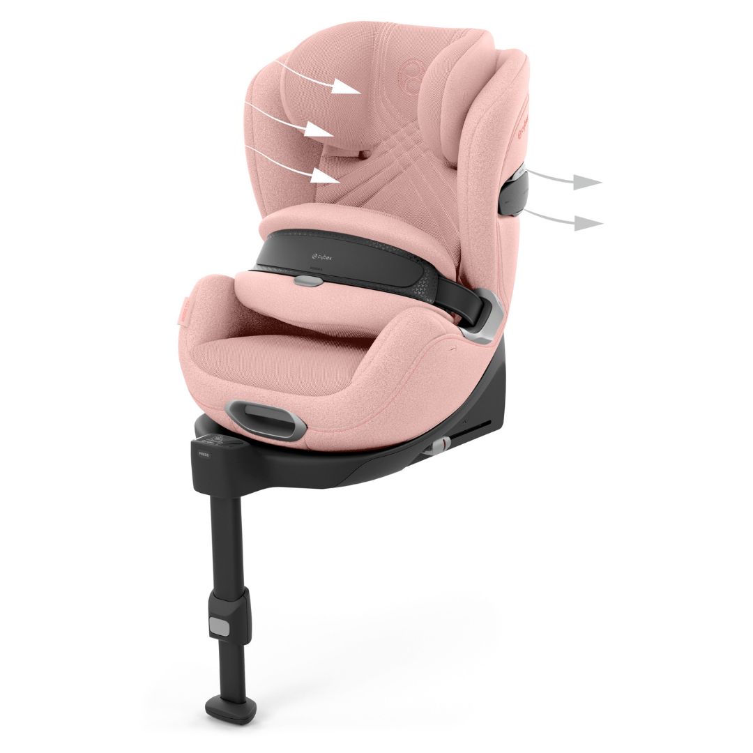 Cybex Anoris T2 bilstol med kollisjonspute i-size Plus Peach Pink