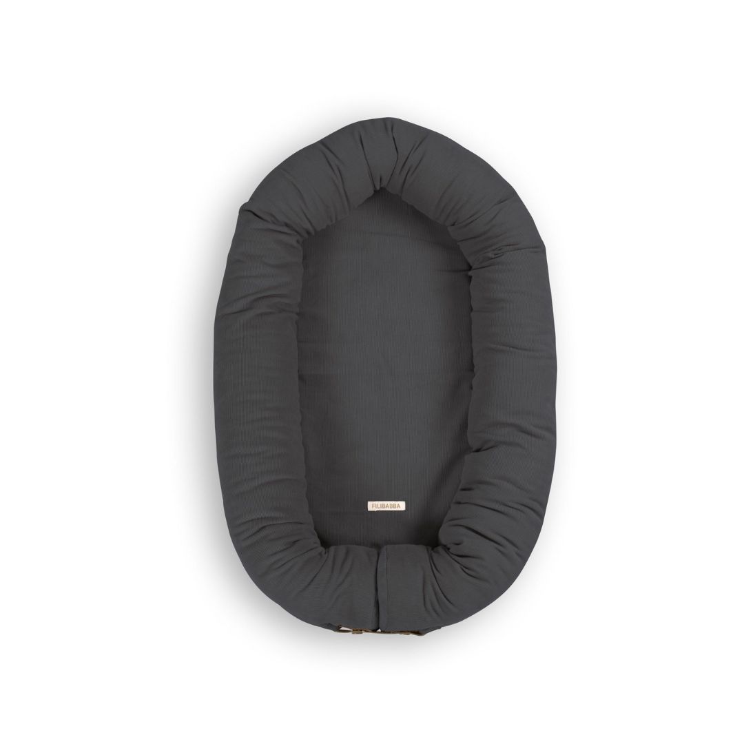 Filibabba Baby Nest - Corduroy Stone grey